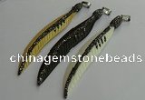 CGP658 18*95mm feather bone pendants wholesale