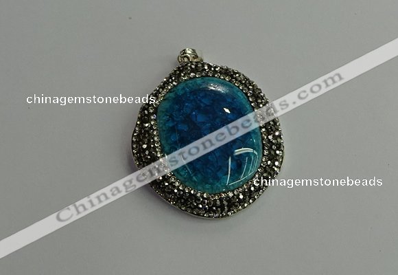 CGP663 40*45mm - 45*50mm freeform ceramic pendants wholesale