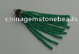 CGP670 2*3mm faceted rondelle handmade chinese crystal tassel pendants