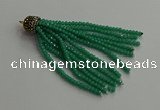 CGP671 2*3mm faceted rondelle handmade chinese crystal tassel pendants