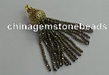 CGP673 2*3mm faceted rondelle handmade chinese crystal tassel pendants