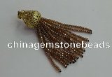 CGP674 2*3mm faceted rondelle handmade chinese crystal tassel pendants