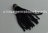 CGP680 3mm round handmade glass beaded tassel pendants wholesale