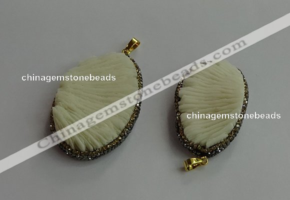 CGP703 30*45mm - 35*55mm freeform coral pendants wholesale