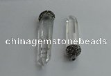 CGP713 16*55mm - 18*75mm sticks white crystal pendants