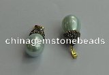 CGP716 15*25mm - 15*30mm teardrop shell pearl pendants wholesale