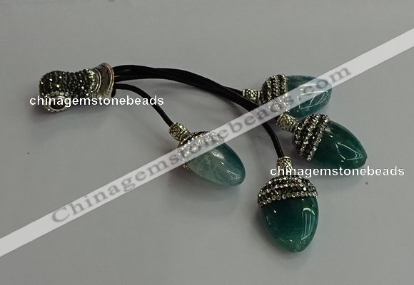 CGP741 18*25mm agate gemstone tassel pendants wholesale