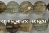 CGQ30 15.5 inches 20mm faceted round gold sand quartz beads