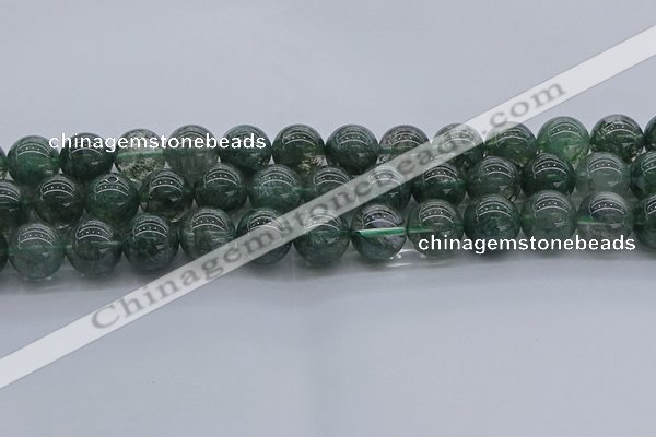 CGQ505 15.5 inches 14mm round imitation green phantom quartz beads