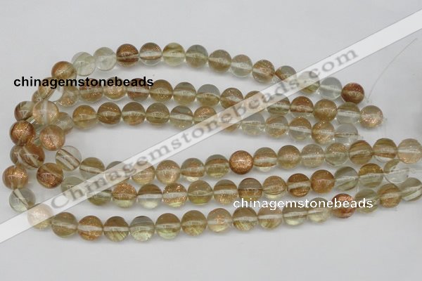 CGQ51 15.5 inches 6mm round gold sand quartz beads wholesale