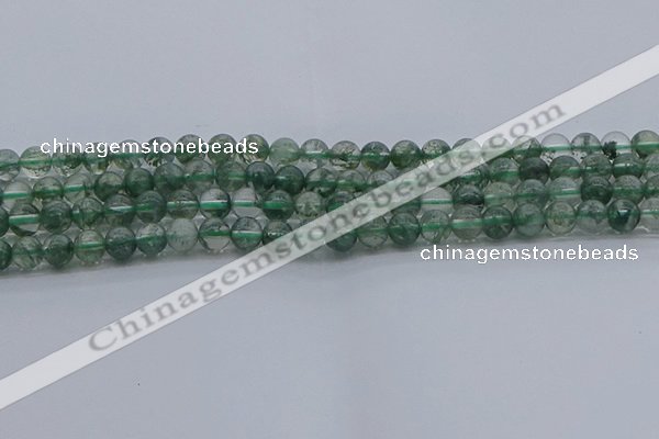 CGQ511 15.5 inches 6mm round matte imitation green phantom quartz beads