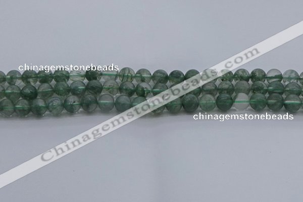 CGQ512 15.5 inches 8mm round matte imitation green phantom quartz beads