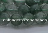 CGQ513 15.5 inches 10mm round matte imitation green phantom quartz beads