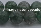 CGQ516 15.5 inches 16mm round matte imitation green phantom quartz beads