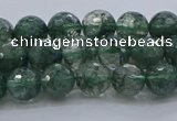 CGQ521 15.5 inches 6mm faceted round imitation green phantom quartz beads