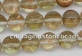 CGQ53 15.5 inches 12mm round gold sand quartz beads wholesale