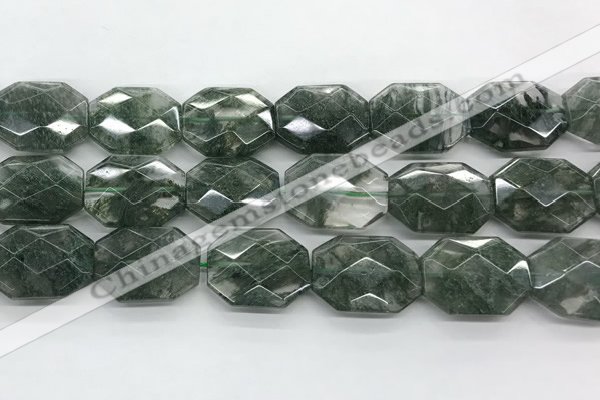 CGQ530 18*22mm - 18*25mm faceted octagonal green phantom quartz beads