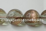 CGQ63 15.5 inches 18mm round gold sand quartz beads wholesale