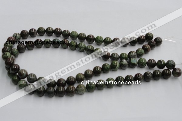 CGR03 16 inches 10mm round green rain forest stone beads wholesale