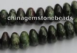 CGR05 16 inches 6*12mm rondelle green rain forest stone beads wholesale