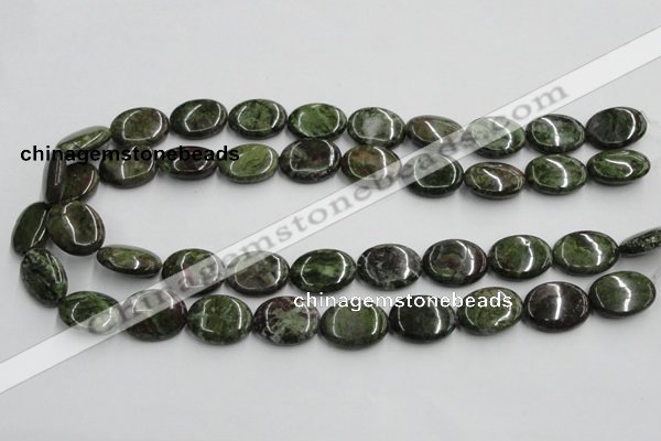 CGR11 16 inches 15*20mm oval green rain forest stone beads wholesale