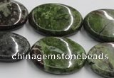 CGR12 16 inches 22*30mm oval green rain forest stone beads wholesale