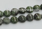 CGR15 16 inches 10mm flat round green rain forest stone beads wholesale