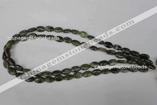 CGR27 15.5 inches 8*12mm oval green rain forest stone beads