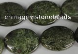 CGR28 15.5 inches 18*25mm oval green rain forest stone beads