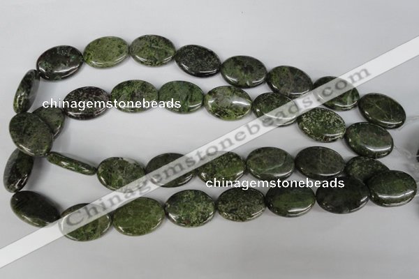 CGR28 15.5 inches 18*25mm oval green rain forest stone beads