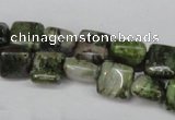 CGR31 15.5 inches 6*6mm square green rain forest stone beads