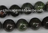 CGR43 15.5 inches 14mm round green rain forest stone beads wholesale