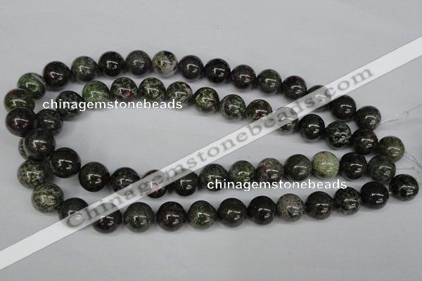 CGR43 15.5 inches 14mm round green rain forest stone beads wholesale