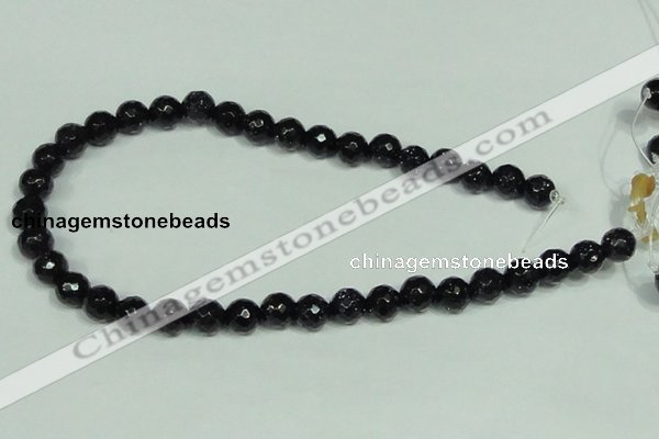 CGS107 15.5 inches 10mm faceted round blue goldstone beads wholesale