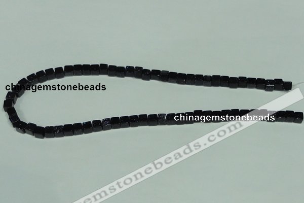 CGS117 15.5 inches 6*6mm cube blue goldstone beads wholesale