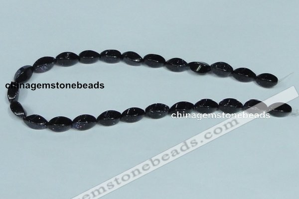 CGS119 15.5 inches 8*16mm twisted rice blue goldstone beads wholesale