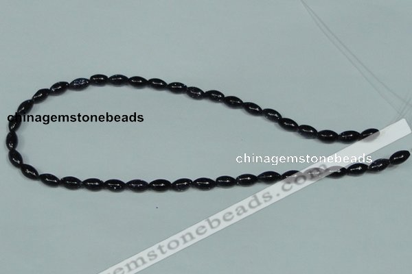 CGS120 15.5 inches 6*10mm rice blue goldstone beads wholesale