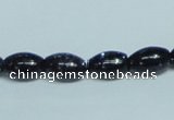 CGS121 15.5 inches 8*12mm rice blue goldstone beads wholesale