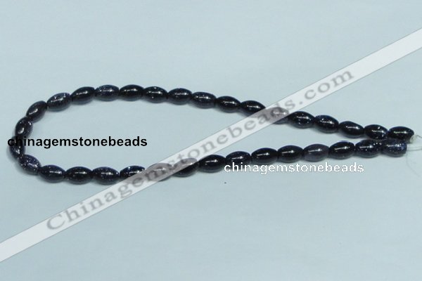 CGS121 15.5 inches 8*12mm rice blue goldstone beads wholesale