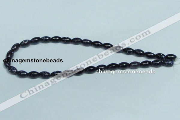 CGS121 15.5 inches 8*12mm rice blue goldstone beads wholesale