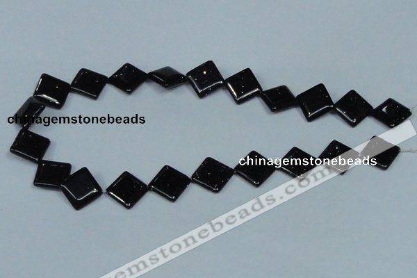 CGS125 15.5 inches 14*14mm diamond blue goldstone beads wholesale