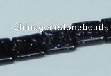 CGS128 15.5 inches 14*14mm square blue goldstone beads wholesale