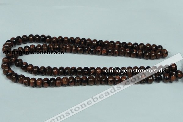 CGS207 15.5 inches 7*10mm rondelle blue & brown goldstone beads wholesale