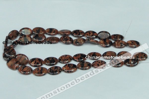 CGS212 15.5 inches 15*20mm oval blue & brown goldstone beads wholesale