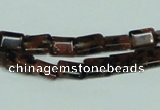 CGS216 15.5 inches 6*8mm rectangle blue & brown goldstone beads