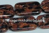 CGS218 15.5 inches 20*30mm rectangle blue & brown goldstone beads
