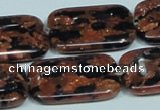 CGS218 15.5 inches 20*30mm rectangle blue & brown goldstone beads