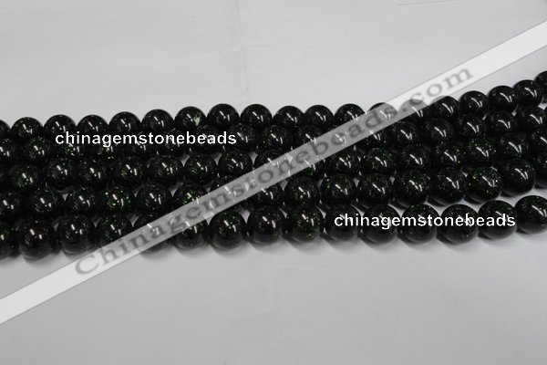 CGS403 15.5 inches 10mm round green goldstone beads wholesale