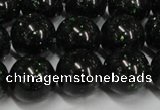 CGS404 15.5 inches 12mm round green goldstone beads wholesale