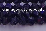 CGS456 15.5 inches 6mm faceted nuggets goldstone beads wholesale